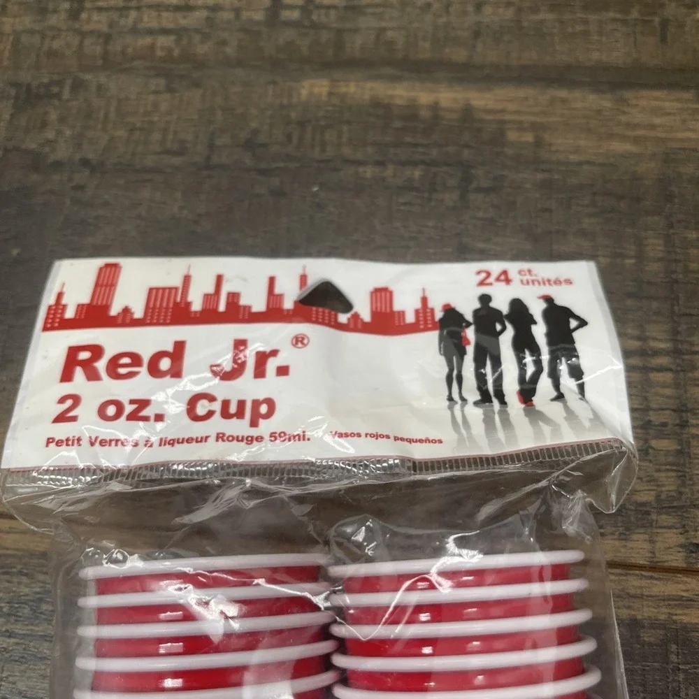 Red Jr. 2‎ Oz. Red Plastic Cups (24-Pack)